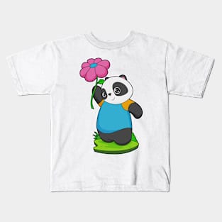 Panda Flower Kids T-Shirt